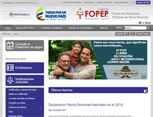 Tablet Screenshot of fopep.gov.co